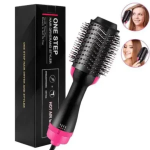 One Step 3 in 1 Hair Dryer , hair straightner and hair curler for ladies - hare drier for girls - Hair Straightener Comb for Drying for women - Hair Dryer Styler - Hot Air Brush - Comb for Drying, Straightening, and Curling