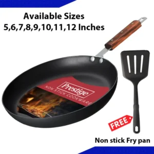 Prestige Fry Pan | Non Stick Fry Pan | Premium Quality Wooden Handle |Fry Pan with Export Quality Wooden Handle | Non Stick Fry Pan 14cm 16 cm 18 cm 20cm 22cm 24cm 26cm 28cm 30 cm